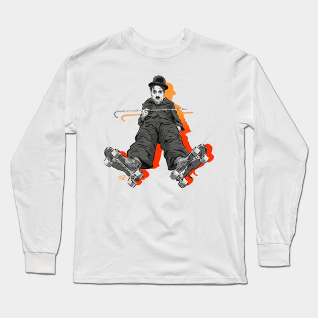 Charlie Chaplin Long Sleeve T-Shirt by PLAYDIGITAL2020